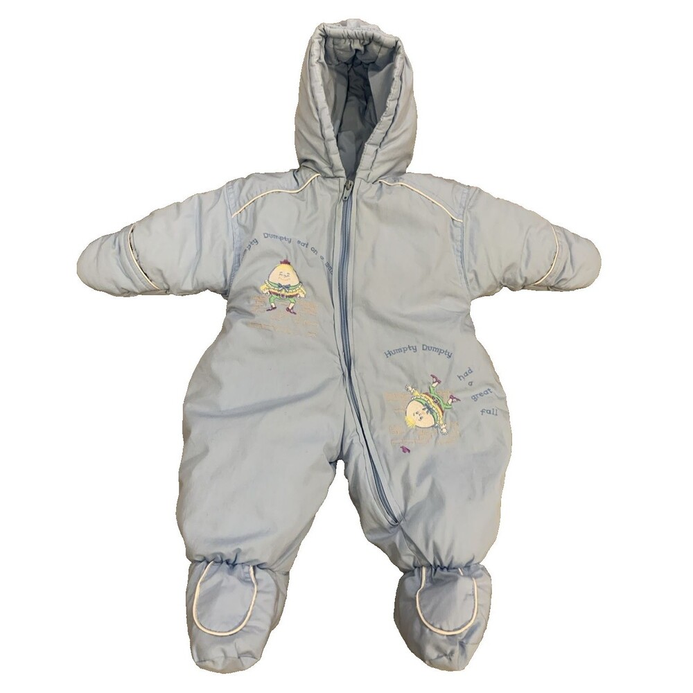 Humpty Dumpty Vintage 80’s Embroidered Snowsuit Tidykins Baby 9 Months